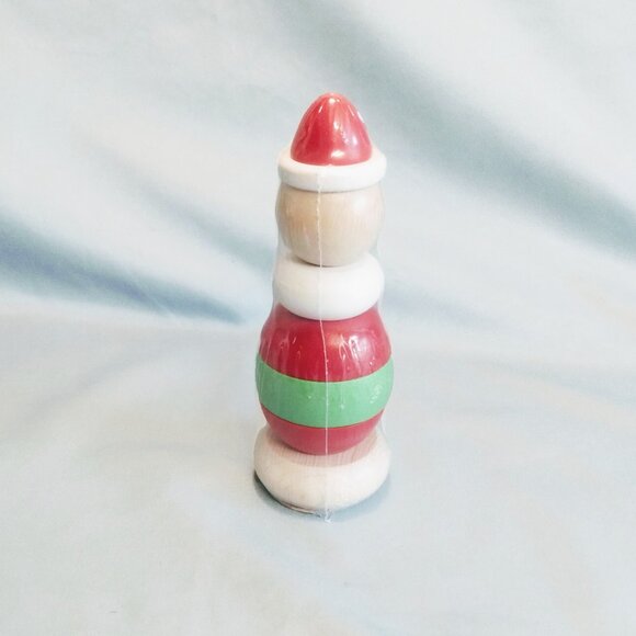 Baby Ganz Collection-Wooden-Stackable Rings-Snowman-NIP. - Picture 3 of 8